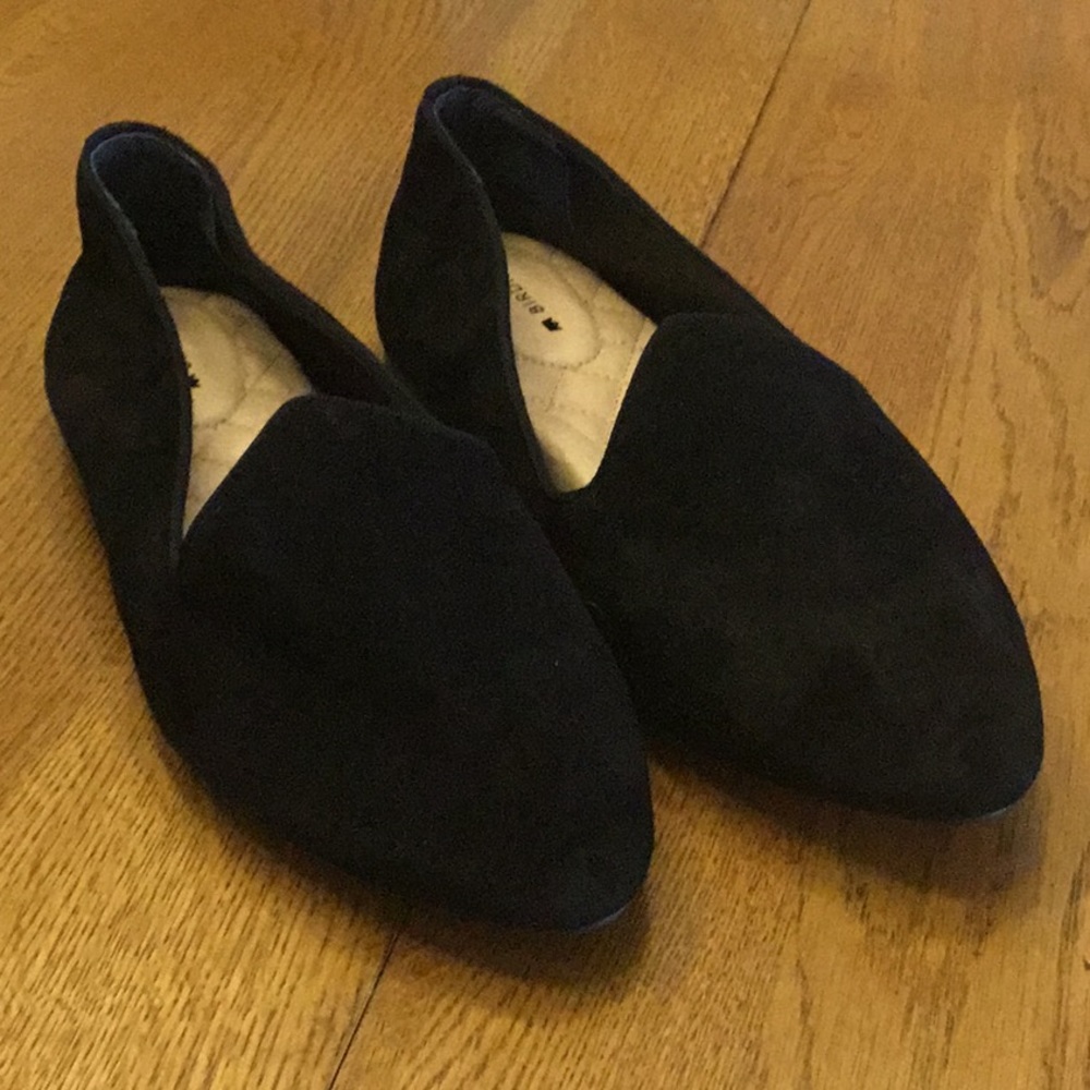 Birdies Black Suede Flats